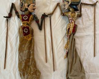 Antique Asian stick puppets