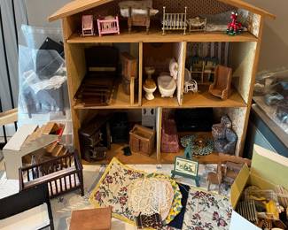Doll house, furniture and accessories