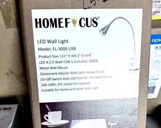 bed reading lights and phone charger