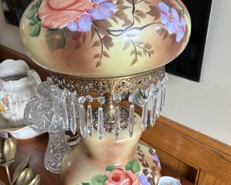 HANDPAINTED HURRICANE LAMP
