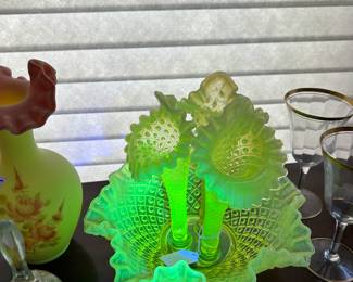 ANTIQUE EPERGNES URANIUM