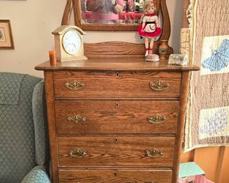 Antique Oak Dresser Madam Alexander Doll