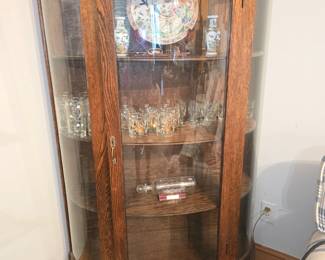 Antique Oak China Cabinet 