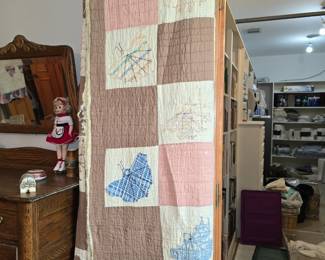 Vintage Handmade Quilt 
