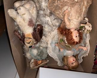 Vintage dolls, and steiff animals