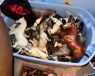 Large collection of Breyer horses