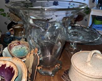 Large modernist style cool vase