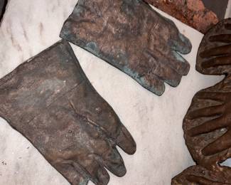 Betty Newman Maguire Pair of sign bronze gloves