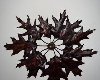 Betty Newman Maguire Bronze leaf sculpture
