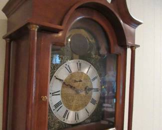 Several beautiful grandmother and grandfather clocks in working condition