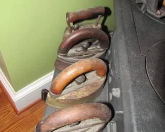 Sad irons and cast iron and more