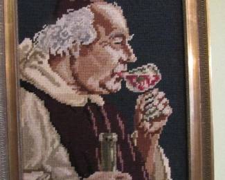 Cross stitch Monk art