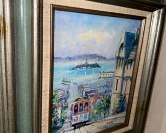 Robert C. Signed Painting Cable Car