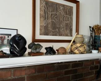 Haeger Ceramics, Inuit pieces, handmade Baskets