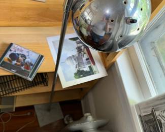 cool lamp 1960s-70s chrome and Lucite Eyeball (Sonneman?)