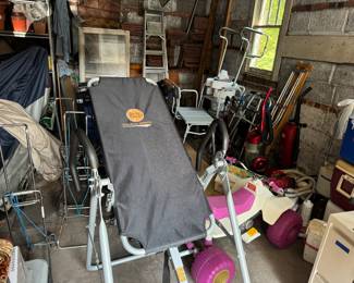 Garage goodies too!!!!!   Inversion chair