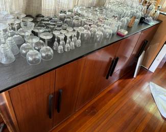 Just a few glasses!!  and a GORGEOUS Sideboard
