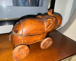 Handcrafted Carved wood Elephant