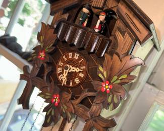 German Cuckoo Clock with figures and Weights