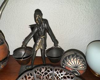 Vintage Figure of a Jewish Haredi carrying Bowls