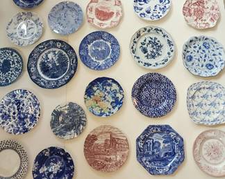 English Ironstone Johnson Bros Meakin Other Blue and Red Plates