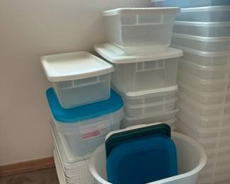 Large Lot Of Storage Totes
