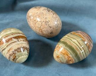 Polished Fossil Onyx Eggs