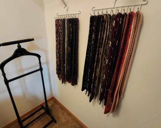 Large Collection of Neckties Valet Stand  More