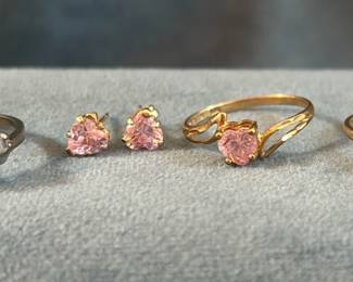 10K Birthstone Rings And Earrings