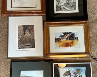 Framed Watercolor Other Signed Art