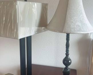 Two Metal Table Lamps