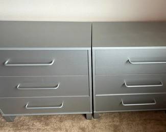 Set Of Silver Ikea Boksta Dressers