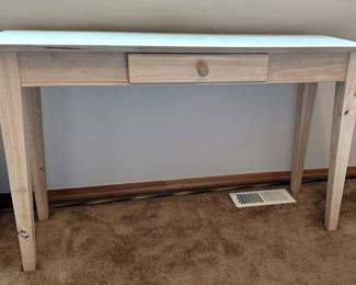 Unfinished Wood Console Table