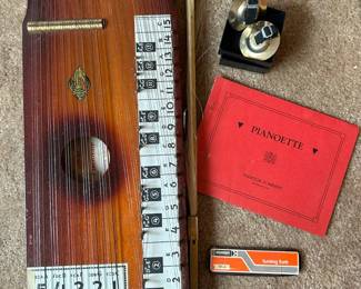 Vintage Pianoette And Finger Tambourines