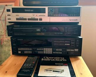 Kenwood AMFM Receiver Cassette Player Technics CD Player Panasonic VHS Player