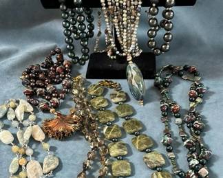 Blue And Green Stone Necklaces Pearls And More