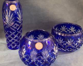 Blue Bohemian Crystal Made in Poland