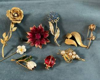 Flower Themed Brooches