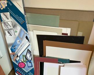 Large Lot Of Framing Mats And Logan Mat Cutter