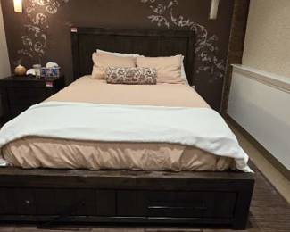 Queen Size Platform NFM Bed Frame - Mattress Not Included