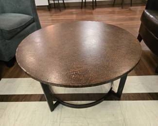 35in Hammered Copper Top Table