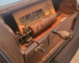 Hand Crank Music Box with extra Rollers. .