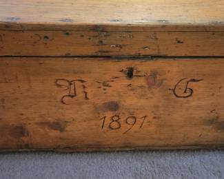 Antique 1891 Trunk.