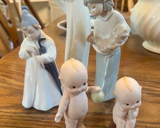 Kewpies and Lladros.