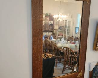 Oak Framed Mirror.