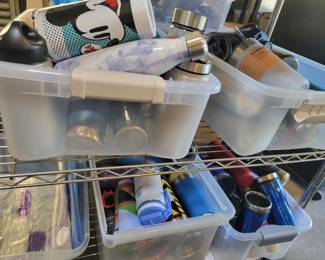 Dozens of new Insulated Water Bottles and Mugs.