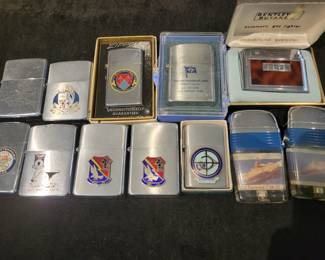 Zippo Lighters and others.