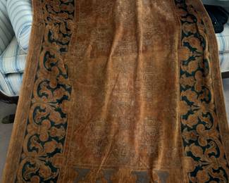 Antique velvet tapestry wall Hanging. Some wear