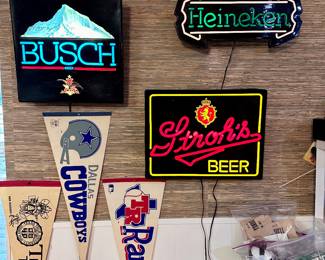 More Lighted Signs - Vintage Pennants 