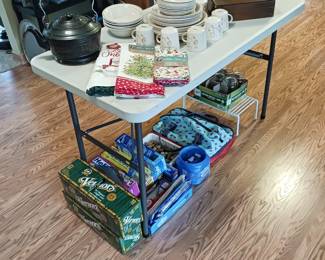 Tea Kettle Cookie Jar,  Corningware Dish Set and Flatware in the Box!
